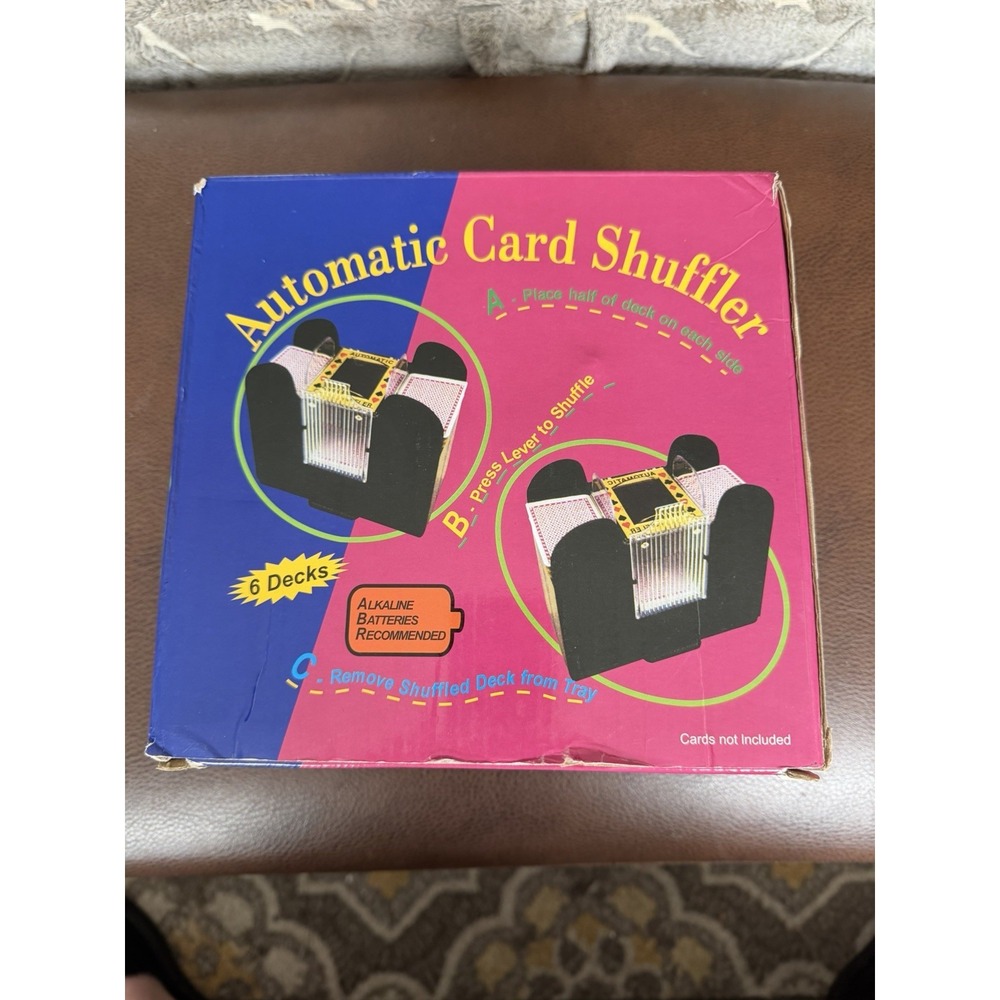 Automatic Card Shuffler Battery Operated and USB 6 Deck Playing Card Dispenser